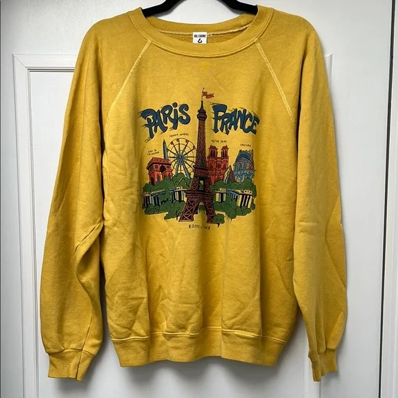 Re/done Paris France Sweatshirt - Picture 1 of 4